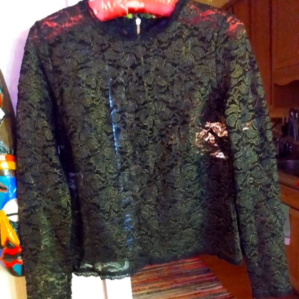 Lace long Sleeve Crop Top